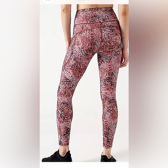 Athleta Pink Snakeskin Leggings for Active Wear - Picture 8 of 11